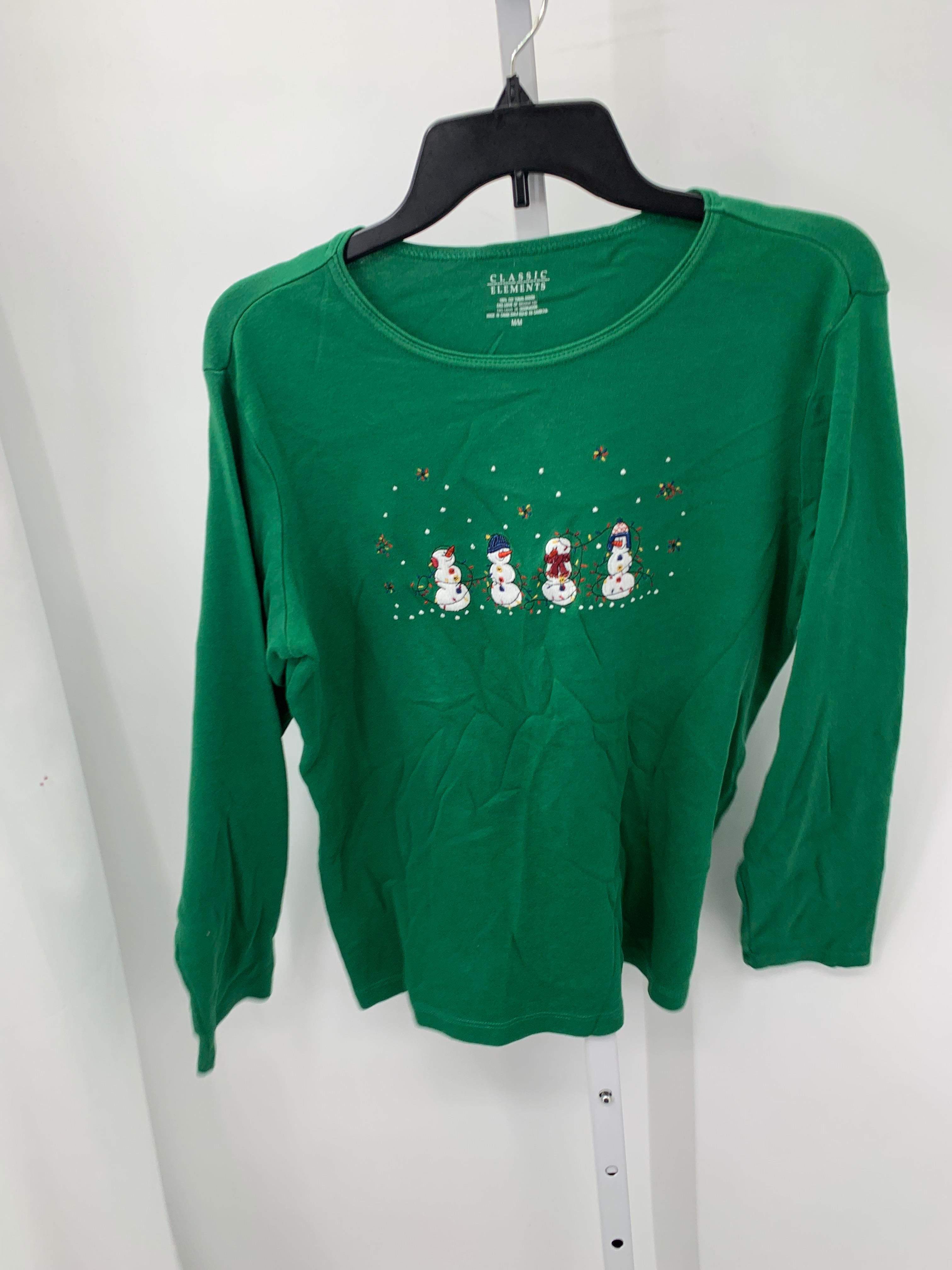 LONG SLV SHIRT SNOWMAN LIGHTS