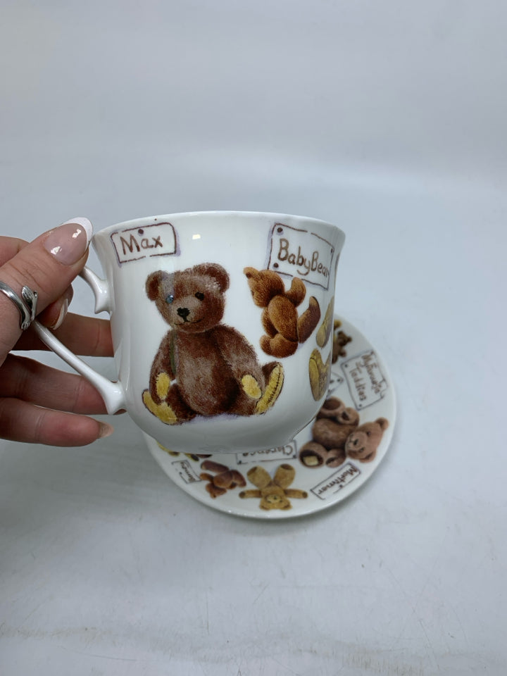 MY FAVORITE TEDDIES CUP/SAUCER 1997 BONE CHINA.