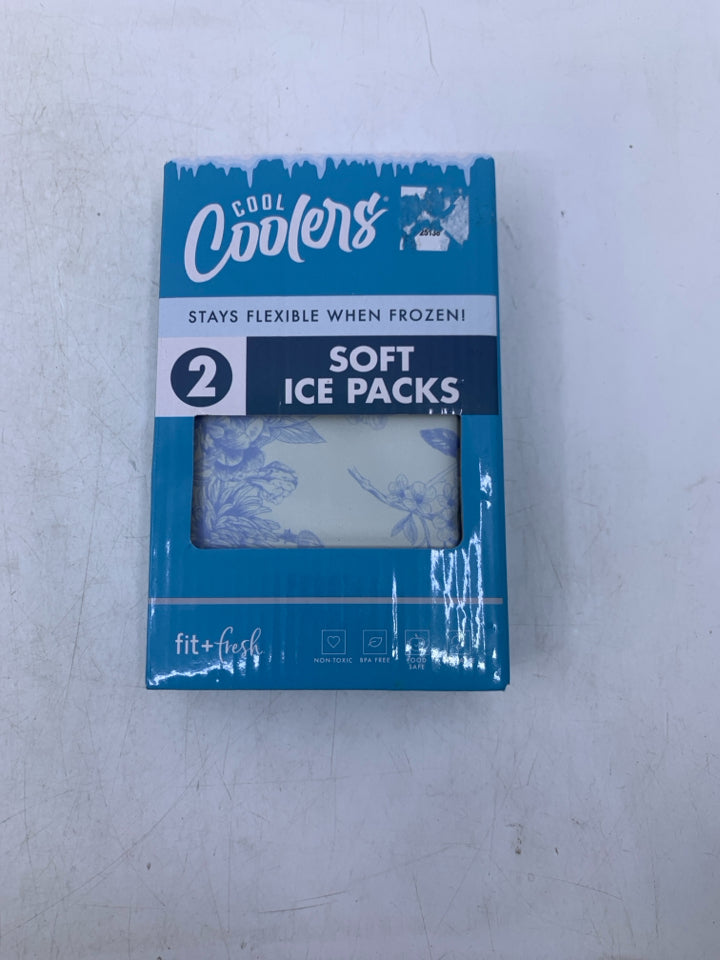 2 NIB FLORAL SOFT ICE PACKS.