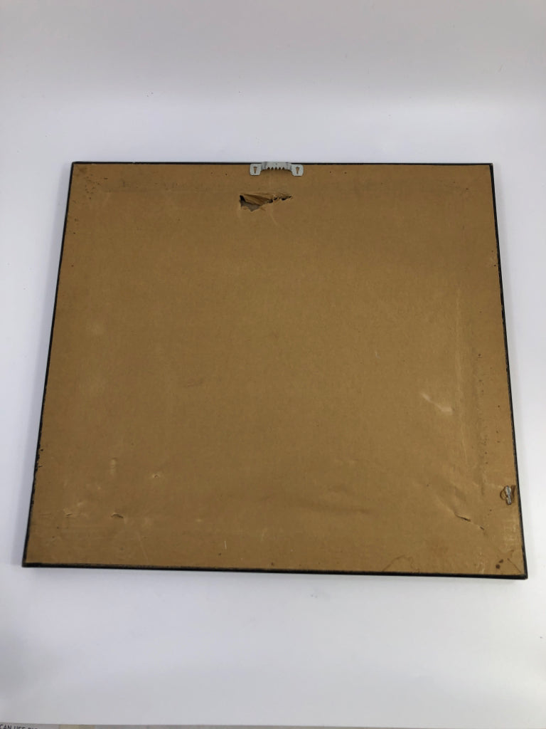 ASPARAGUS PRINT IN BLACK WOOD FRAME.