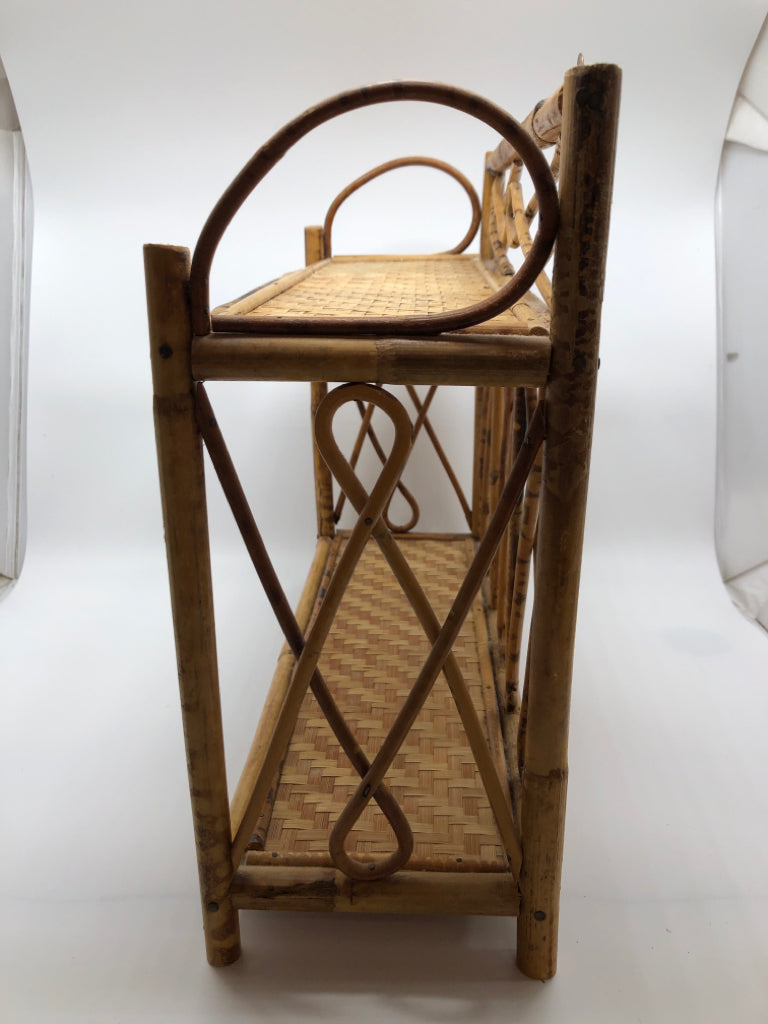 2 TIER BAMBOO SHELF ORGANIZER.