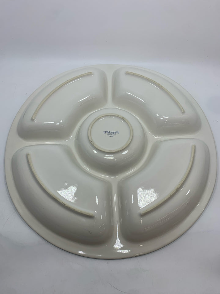 PFALTZGRAFF WINTERBERRY DIVIDED SERVING PLATTER.