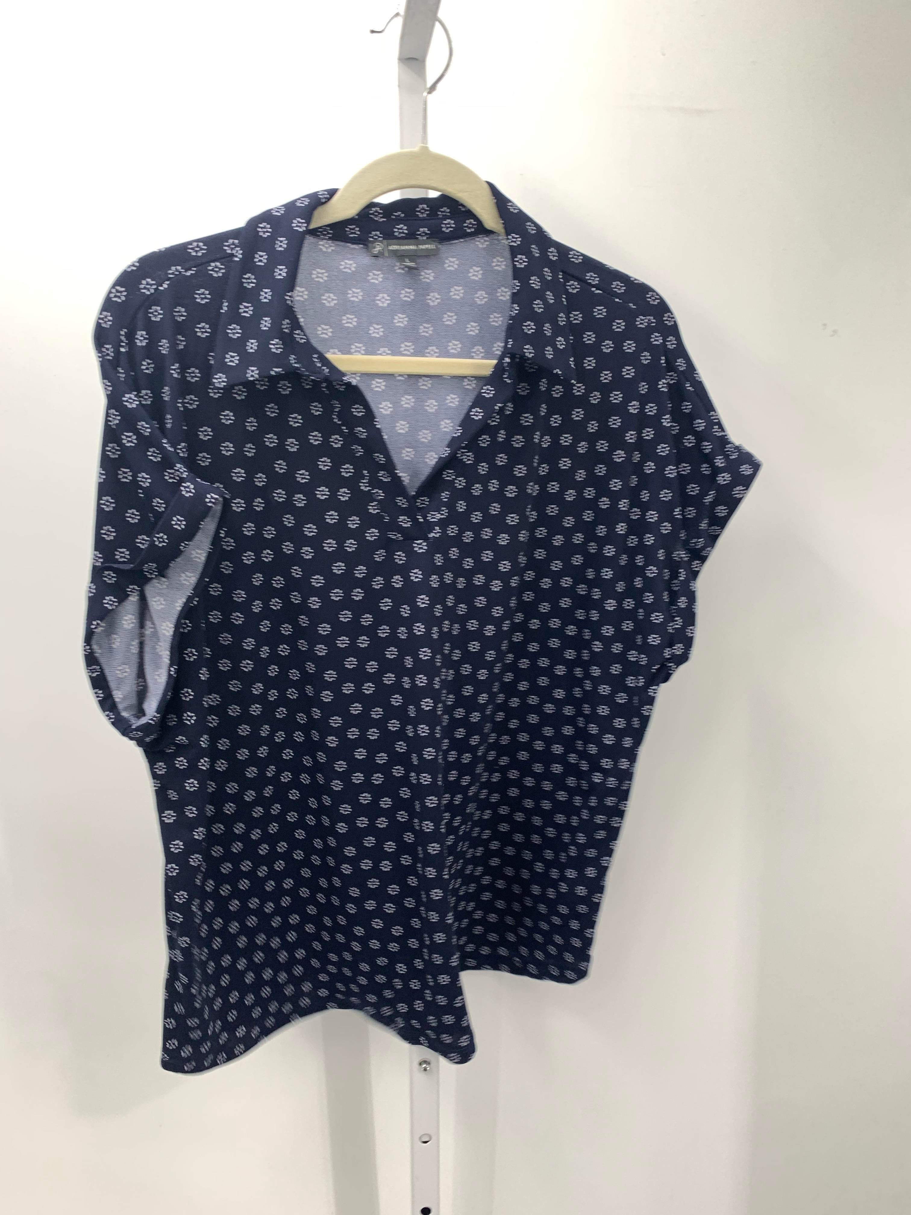 Adrianna Papell Size Large Misses Short Sleeve Shirt