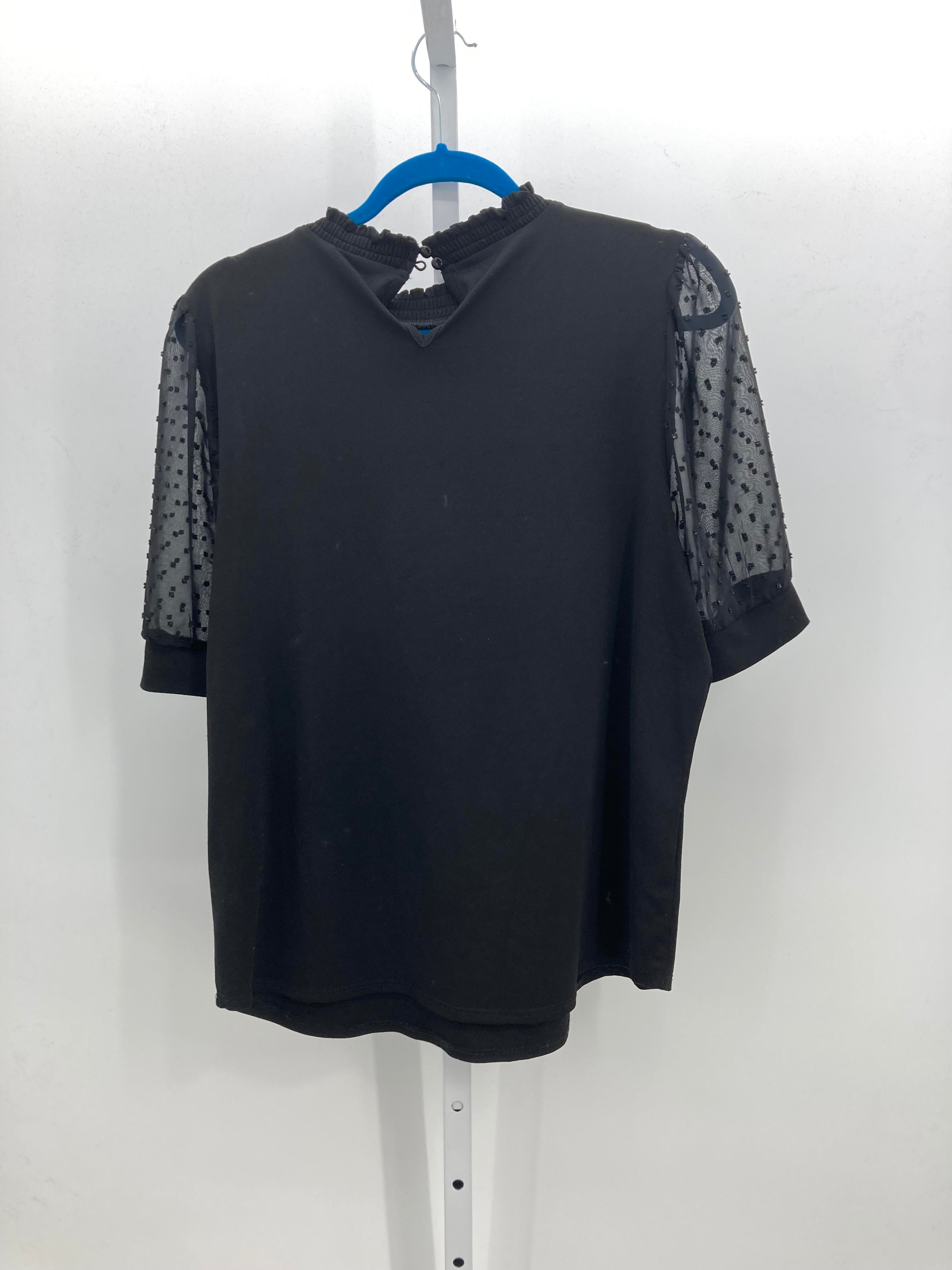 Adrianna Papell Size Large Misses Short Sleeve Shirt