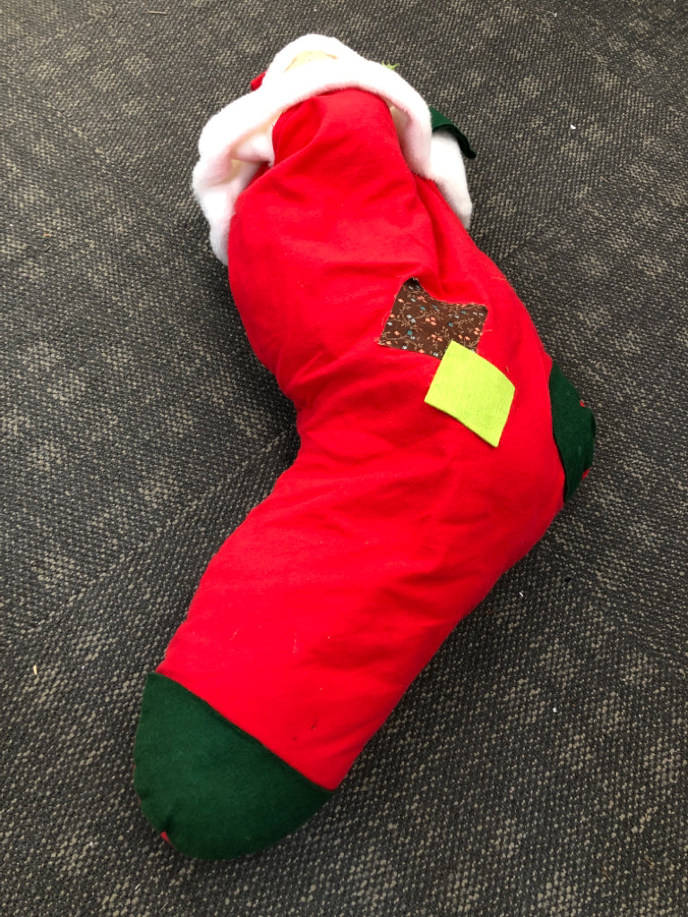 ANNALEE BABY POPPING OUT OF STOCKING.