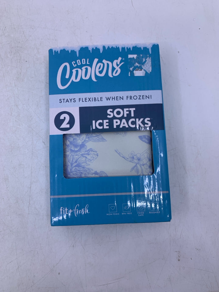 2 NIB FLORAL SOFT ICE PACKS.