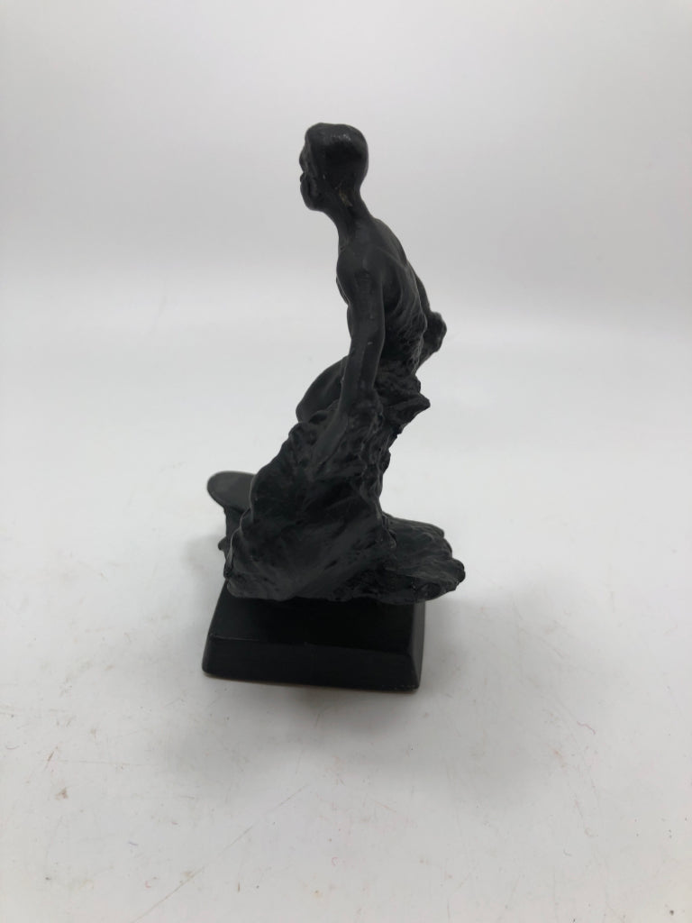BLACK METAL HAWAII SURFER FIGURE.