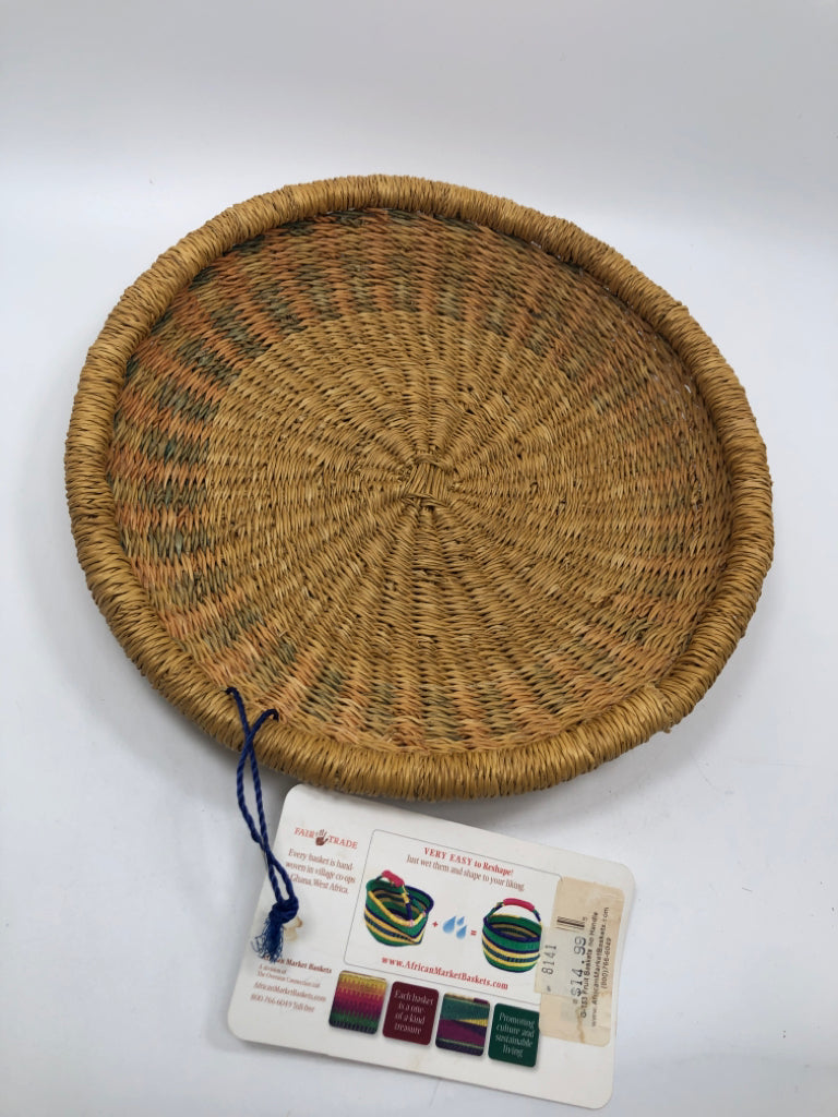 NEW WOVEN BASKET TRAY.