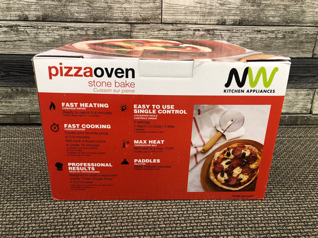 NIB STONE BAKE PIZZA OVEN.