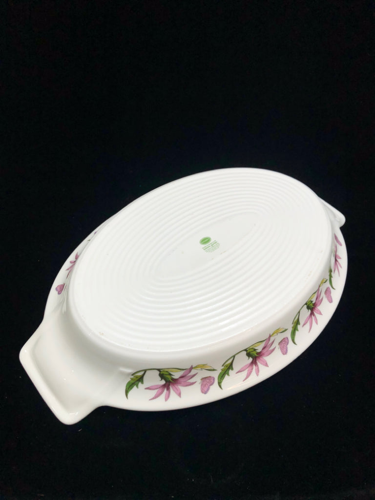 BOTANIC GARDEN SWEET PEA OVAL BAKING DISH.