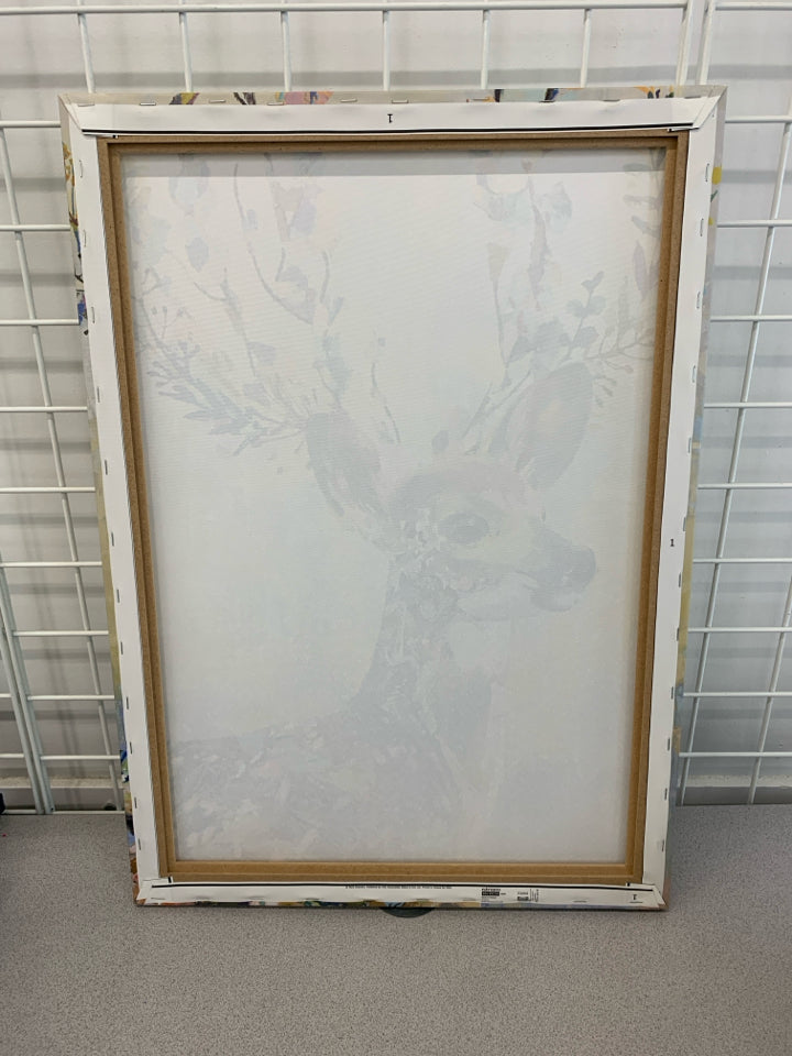 ABSTRACT DEER SIDE PROFILE CANVAS.