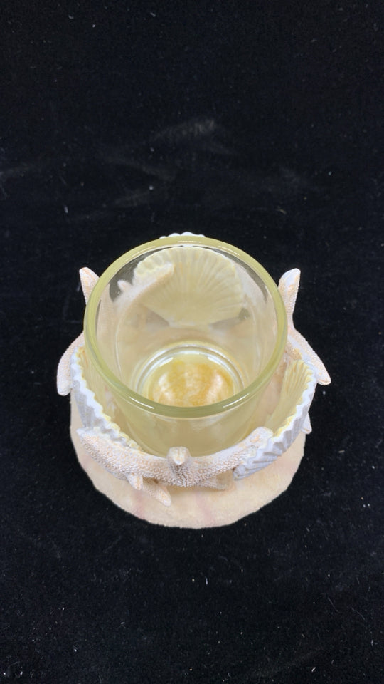 SEASHELL VOTIVE CANDLE HOLDER.