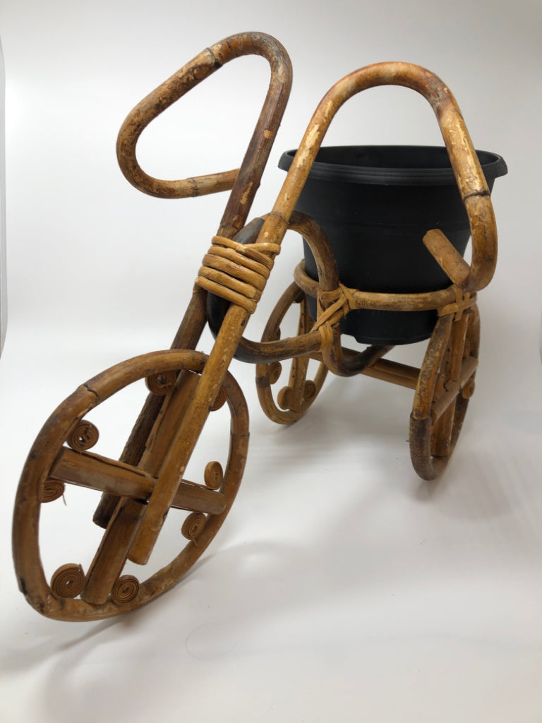 BAMBOO BICYCLE PLANTER.