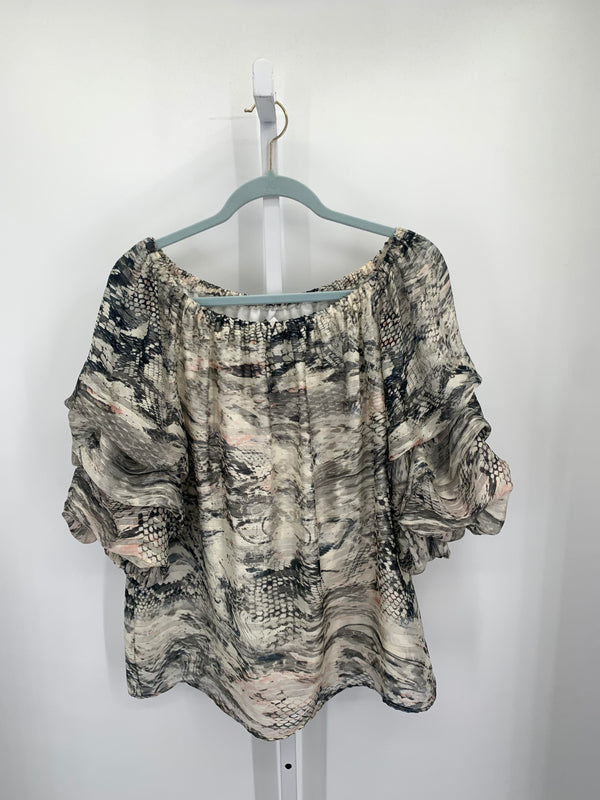 Roz & Ali Size Extra Large Misses Short Sleeve Shirt