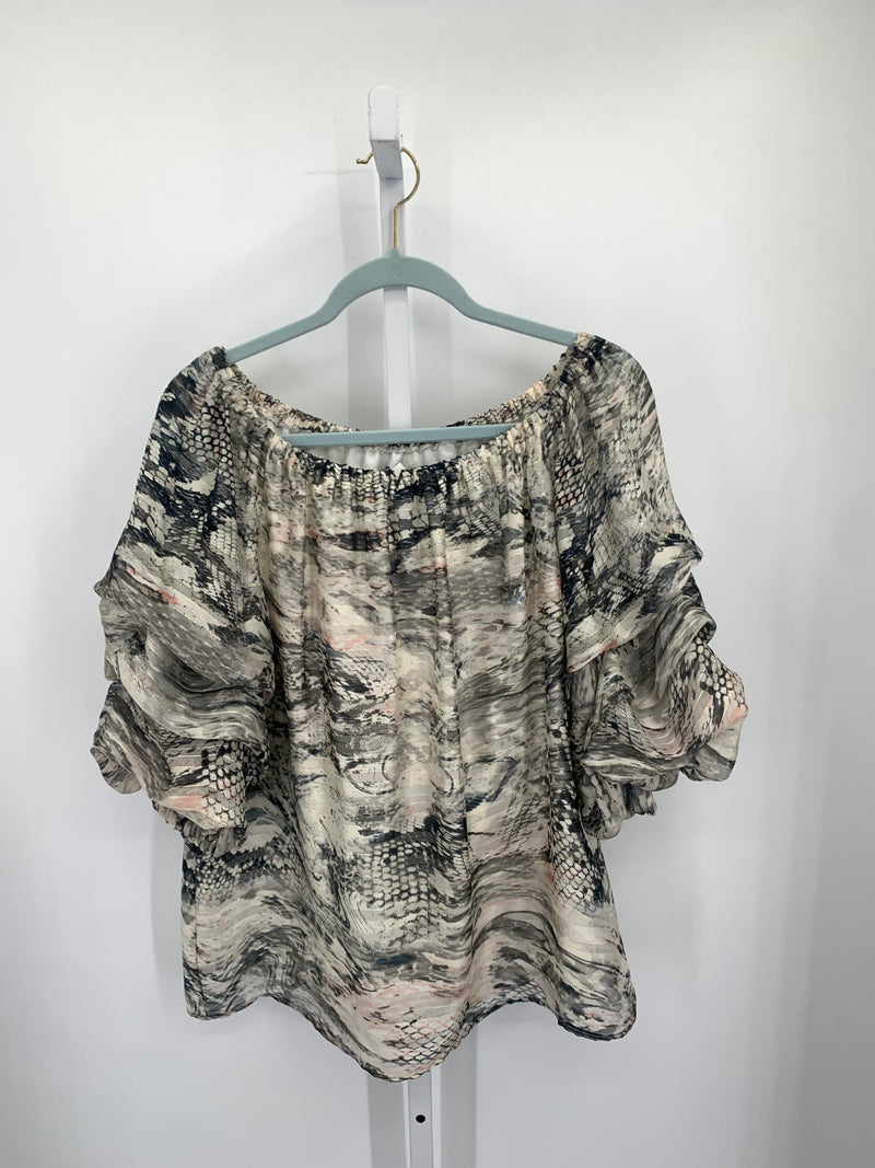 Roz & Ali Size Extra Large Misses Short Sleeve Shirt