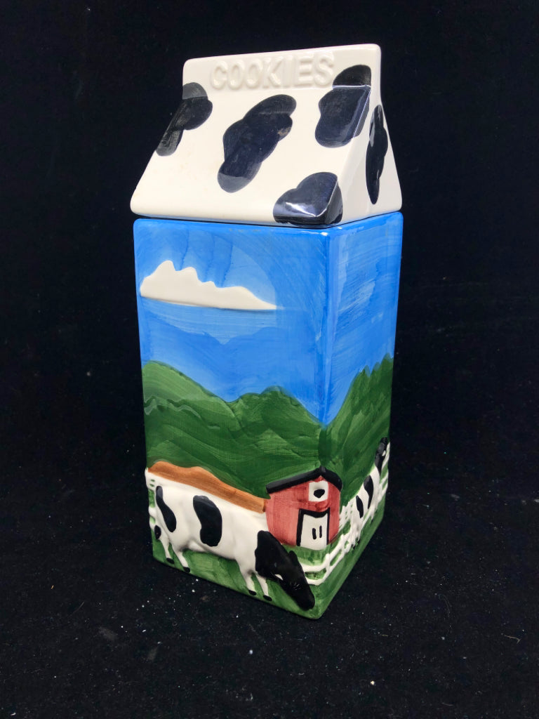 COW MILK JUG COOKIE JAR.