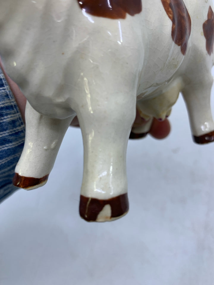 VTG COW WITH BROWN SPOTS CREAMER- JAPAN