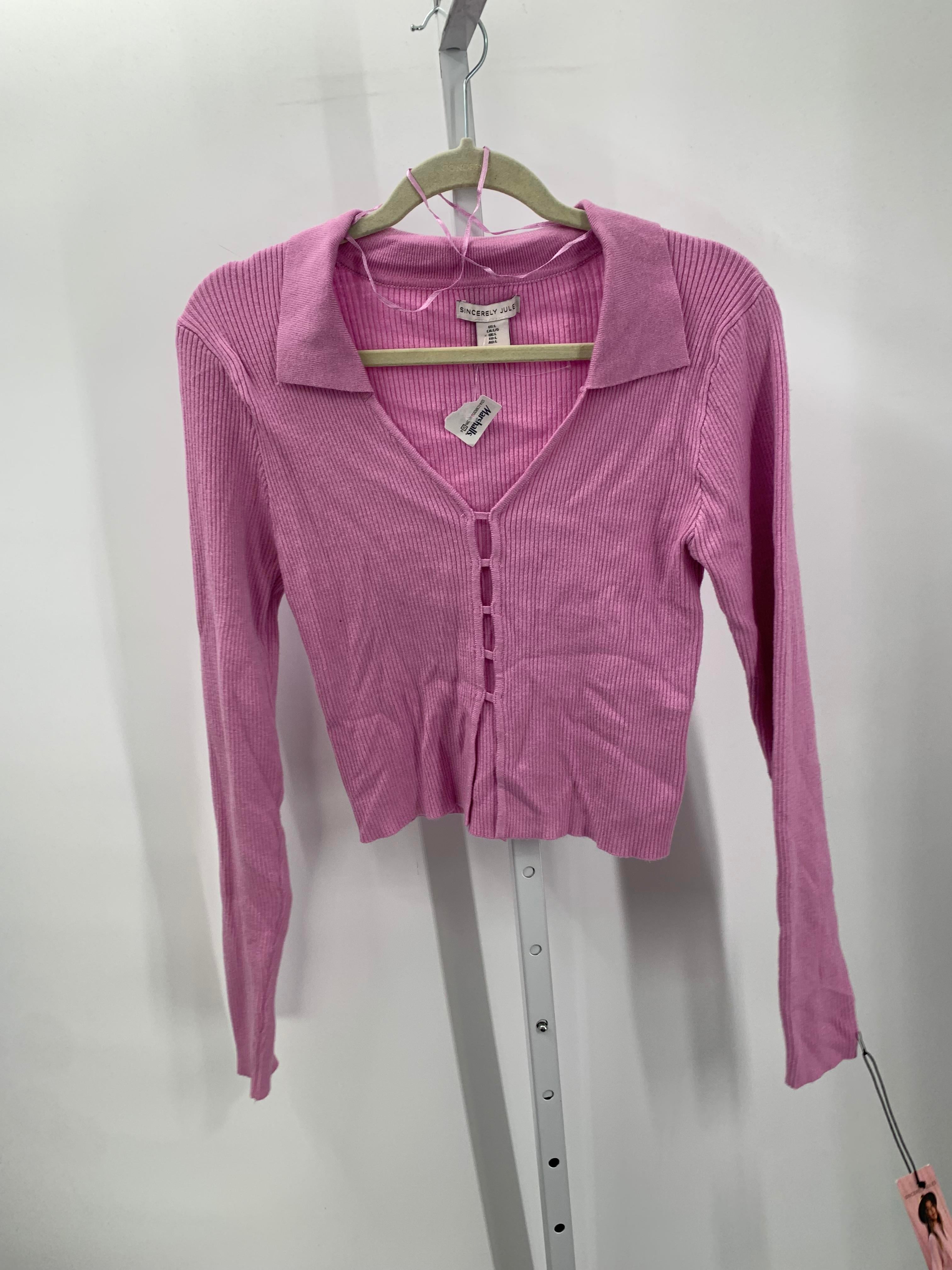 Size Large Juniors Long Sleeve Sweater