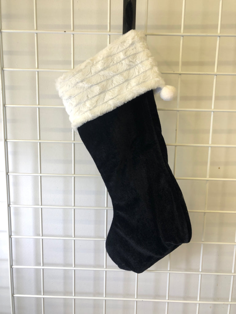 BLACK CHRISTMAS STOCKING.