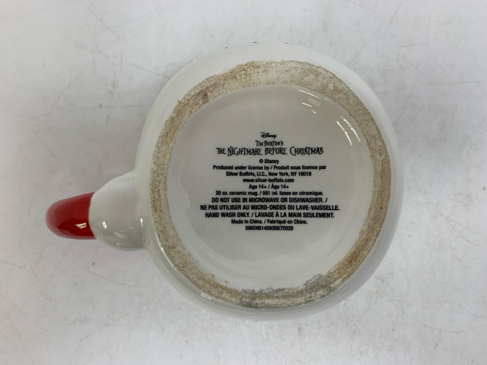 JACK HEAD SANTA HAT NIGHTMARE BEFORE CHRISTMAS MUG.