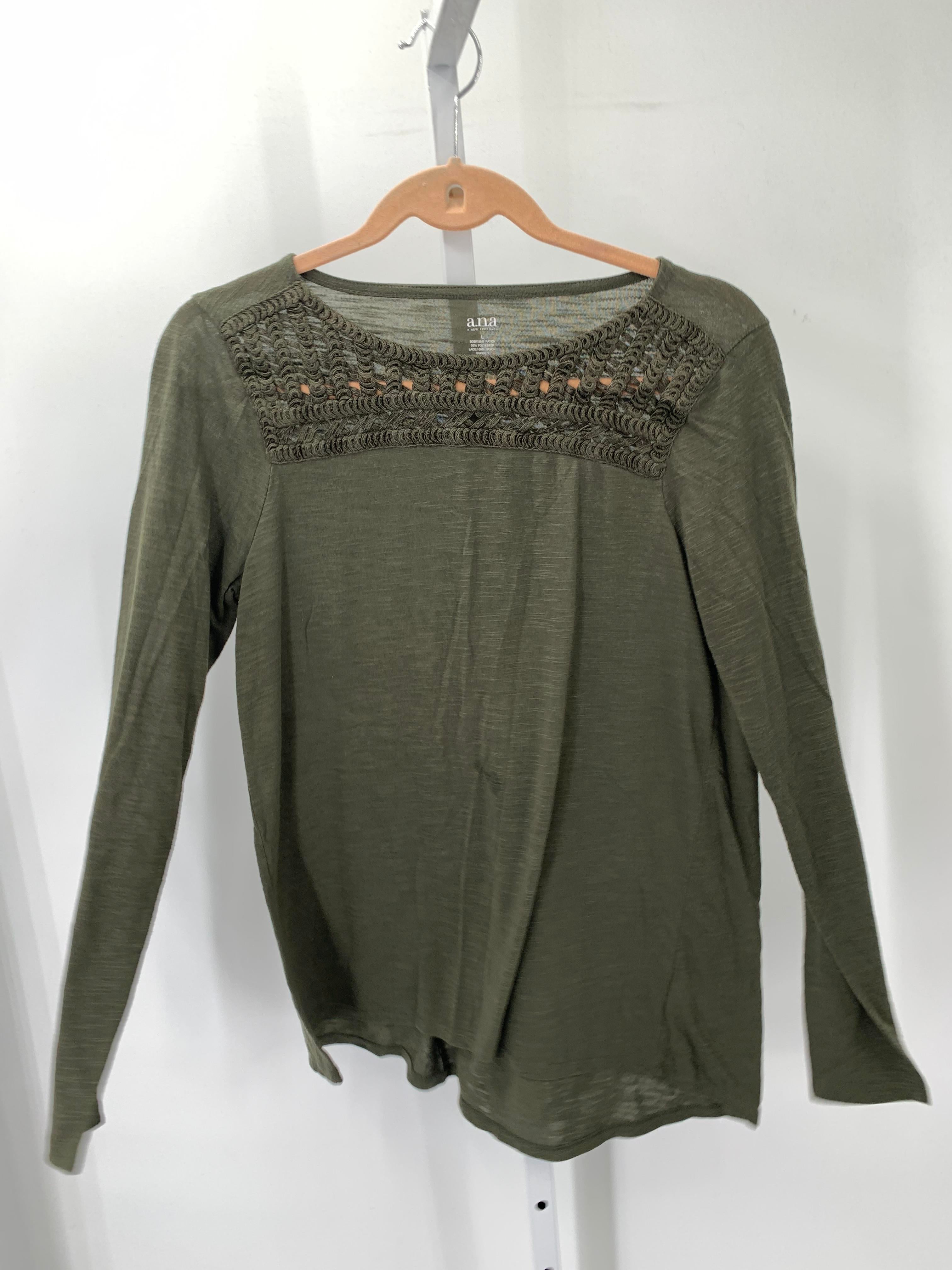 A.N.A. Size Large Misses Long Sleeve Shirt