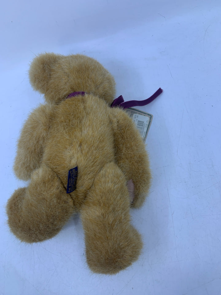 TAN BEAR W/ PURPLE BOW BOYDS BEAR.