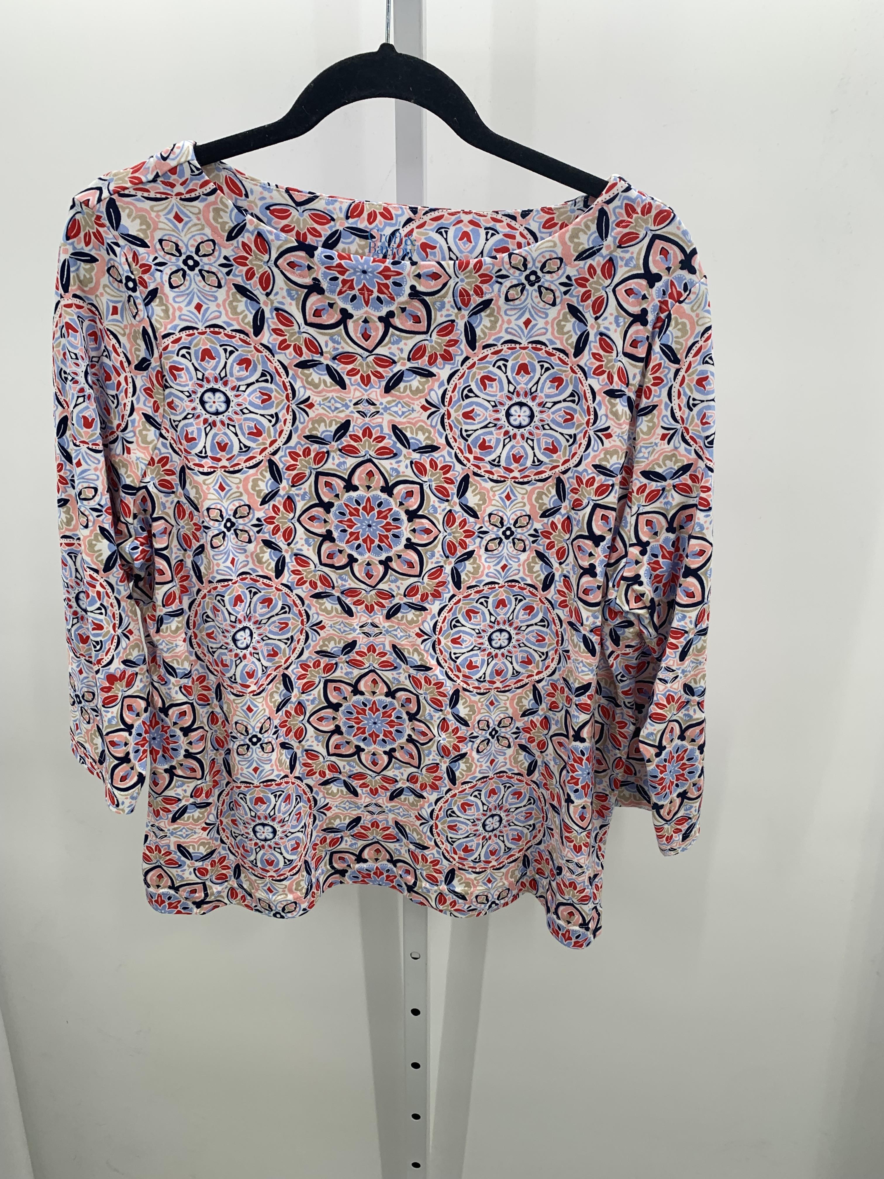 Croft & Barrow Size XX Large Petite Petite 3/4 Sleeve Shirt