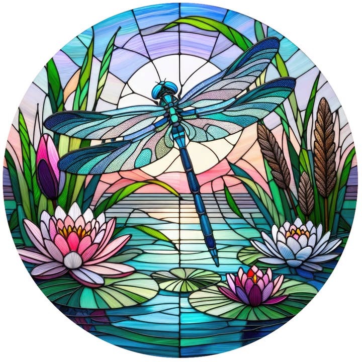 New - Andreas Silicone Jar Opener - Stained Glass Dragonfly