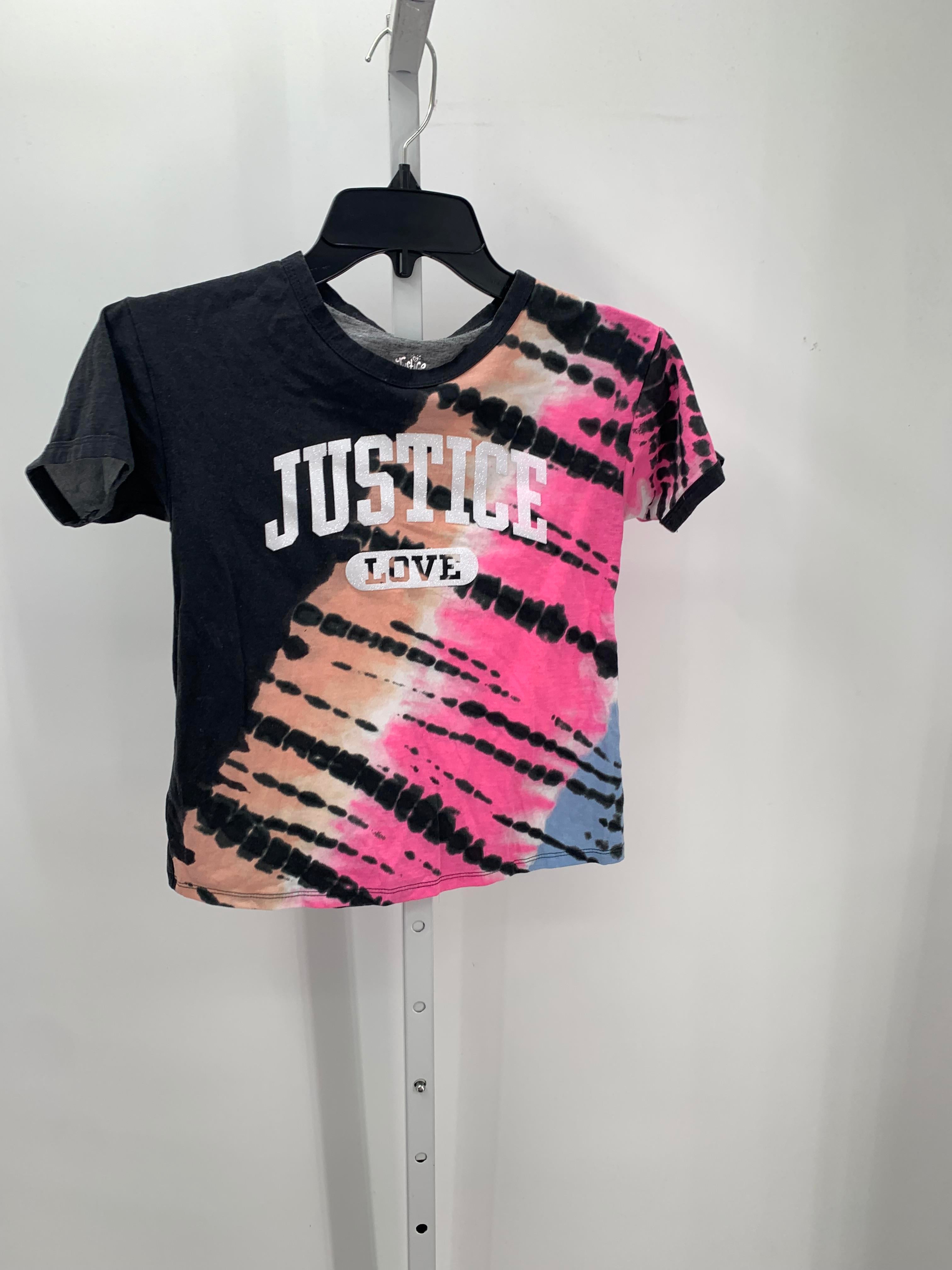 Justice Size 7-8 Girls Short Sleeve Shirt