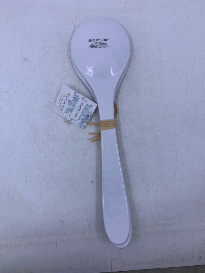 NEW BEES/HONEY COMB MELAMINE SALAD FORK/SPOON SHABBY CHIC.