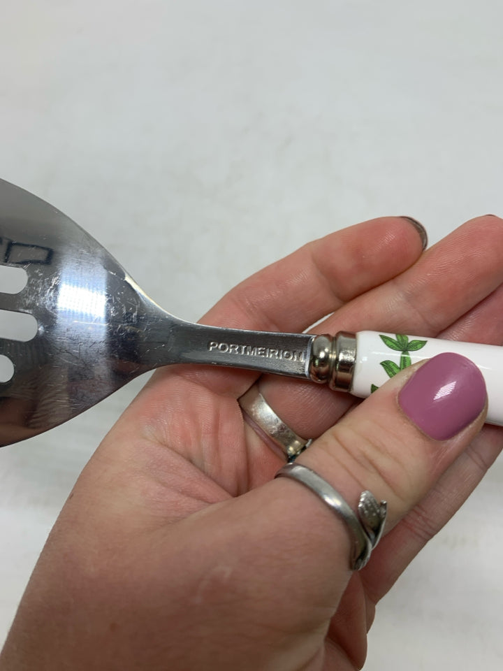 BOTANIC GARDEN PANSIES SLOTTED SERVING SPOON.