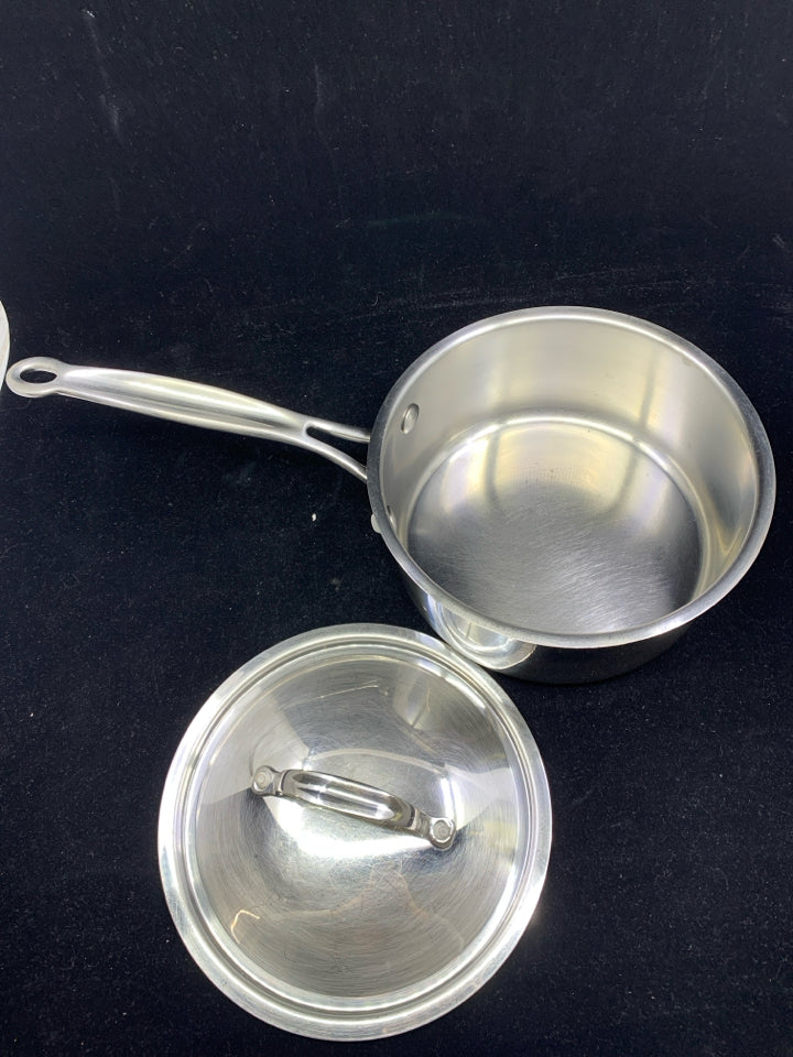 CUISINART STAINLESS STEAL SAUCEPAN W/ COVER.