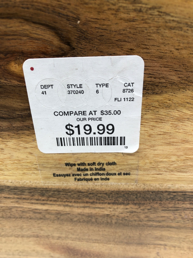 WOOD BASE METAL WINE RACK.