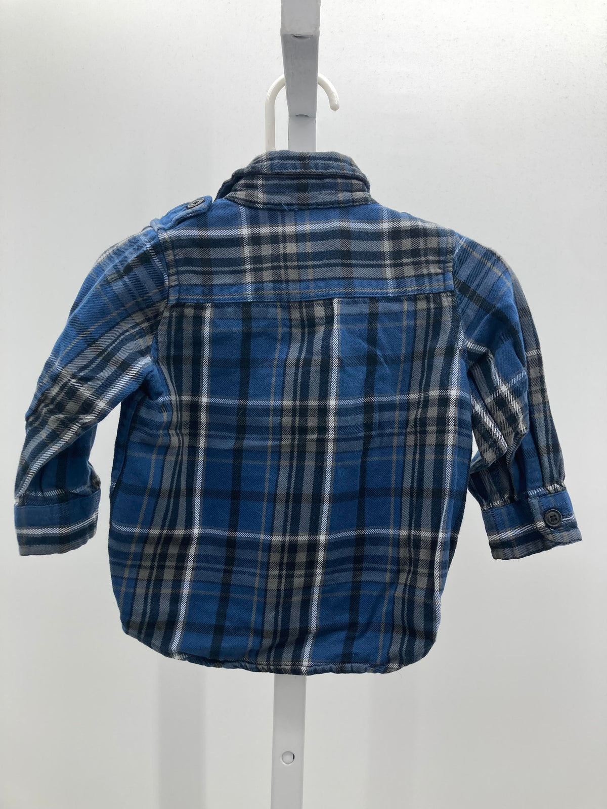 PLAID BTN DOWN