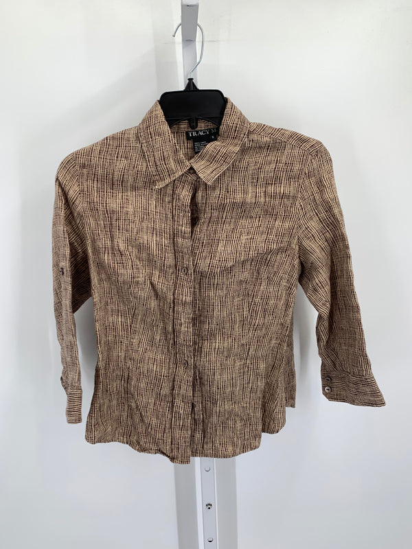 Tracy M. Size Small Misses 3/4 Sleeve Shirt
