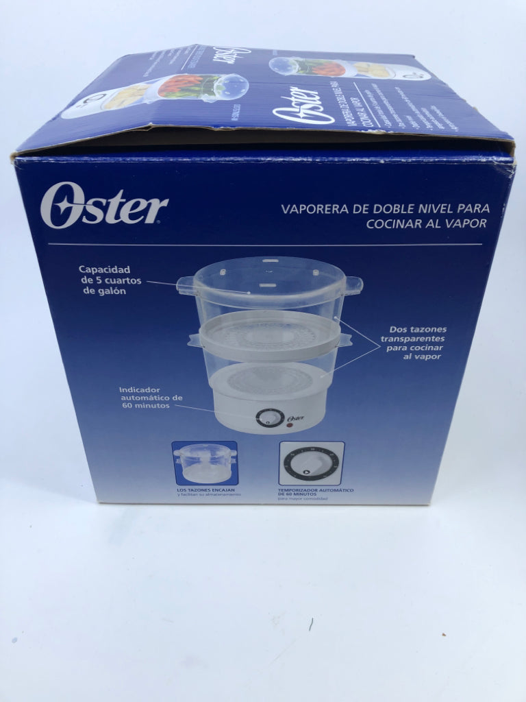 NIB OSTER DOUBLE TIERED FOOD STEAMER.