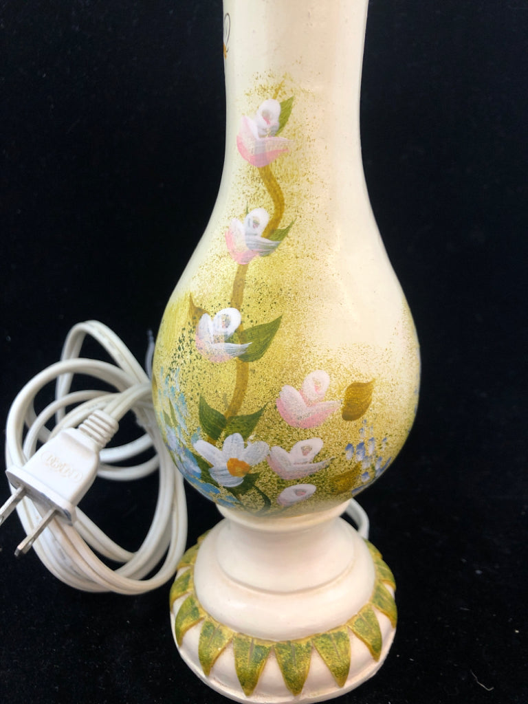 FLOWER PAINTED LAMP.