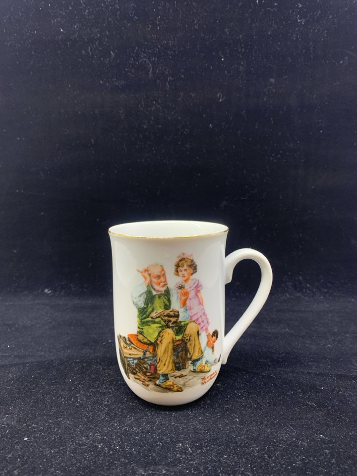 NORMAN ROCKWELL "THE COBBLER" MUG.