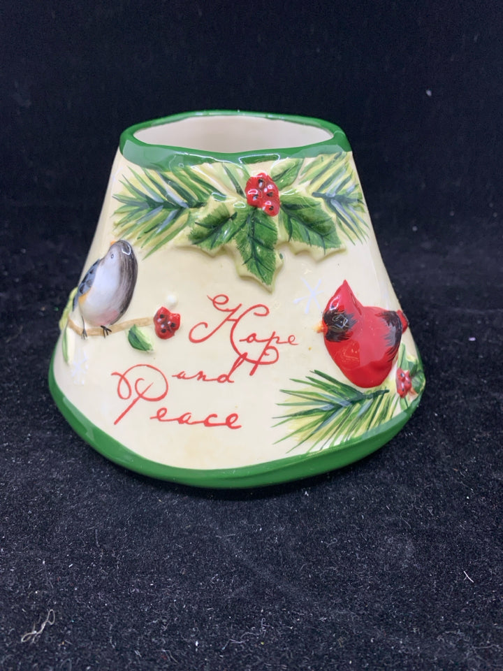 HOPE AND PEACE CANDLE SHADE- YANKEE CANDLE.