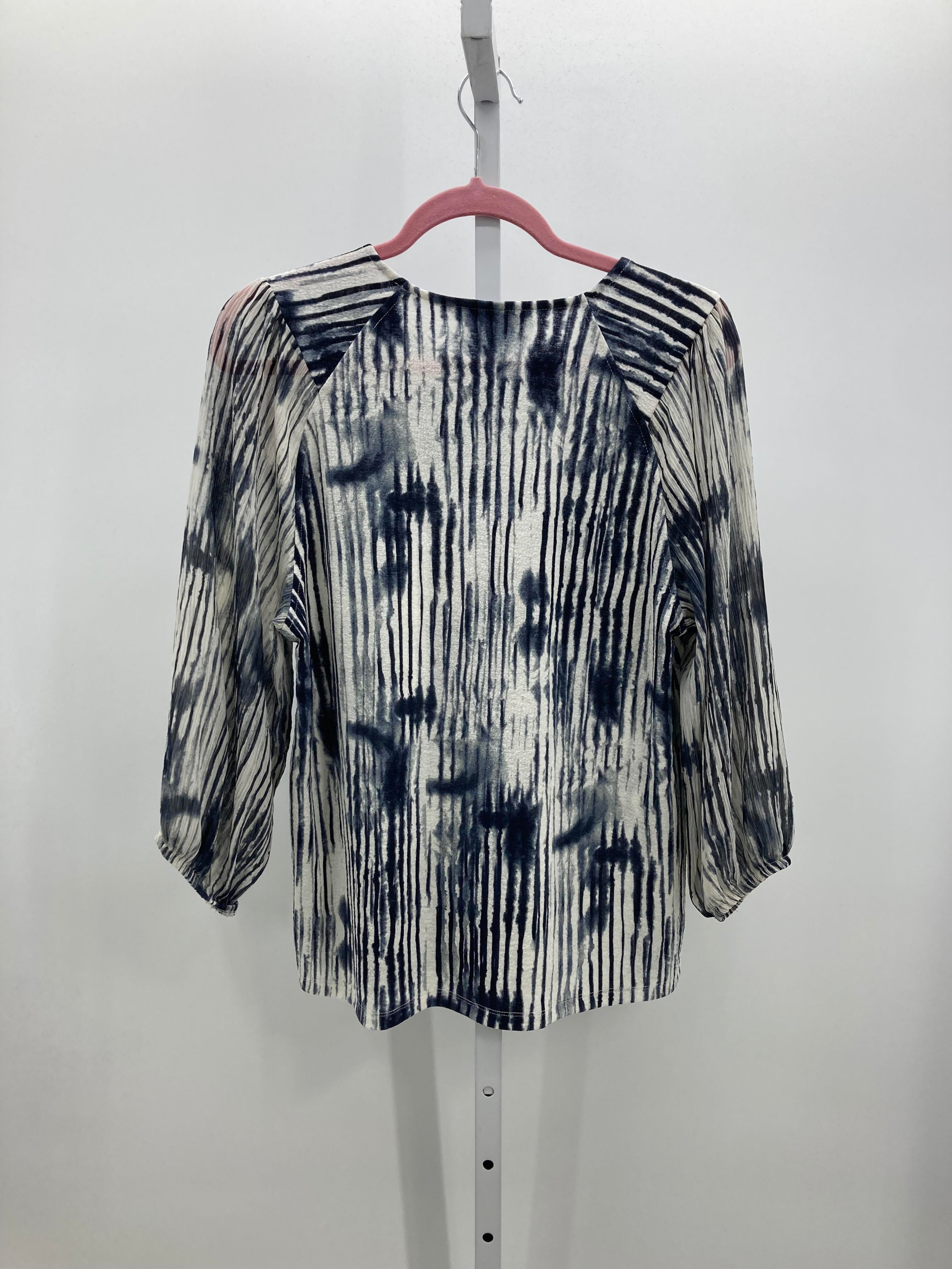 Vera Wang Size Large Misses 3/4 Sleeve Shirt