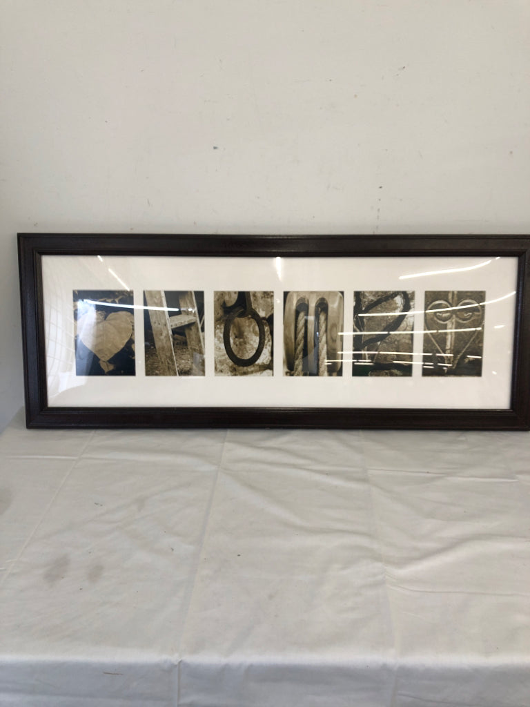 "HOME" PHOTOS FRAMED PRINT.