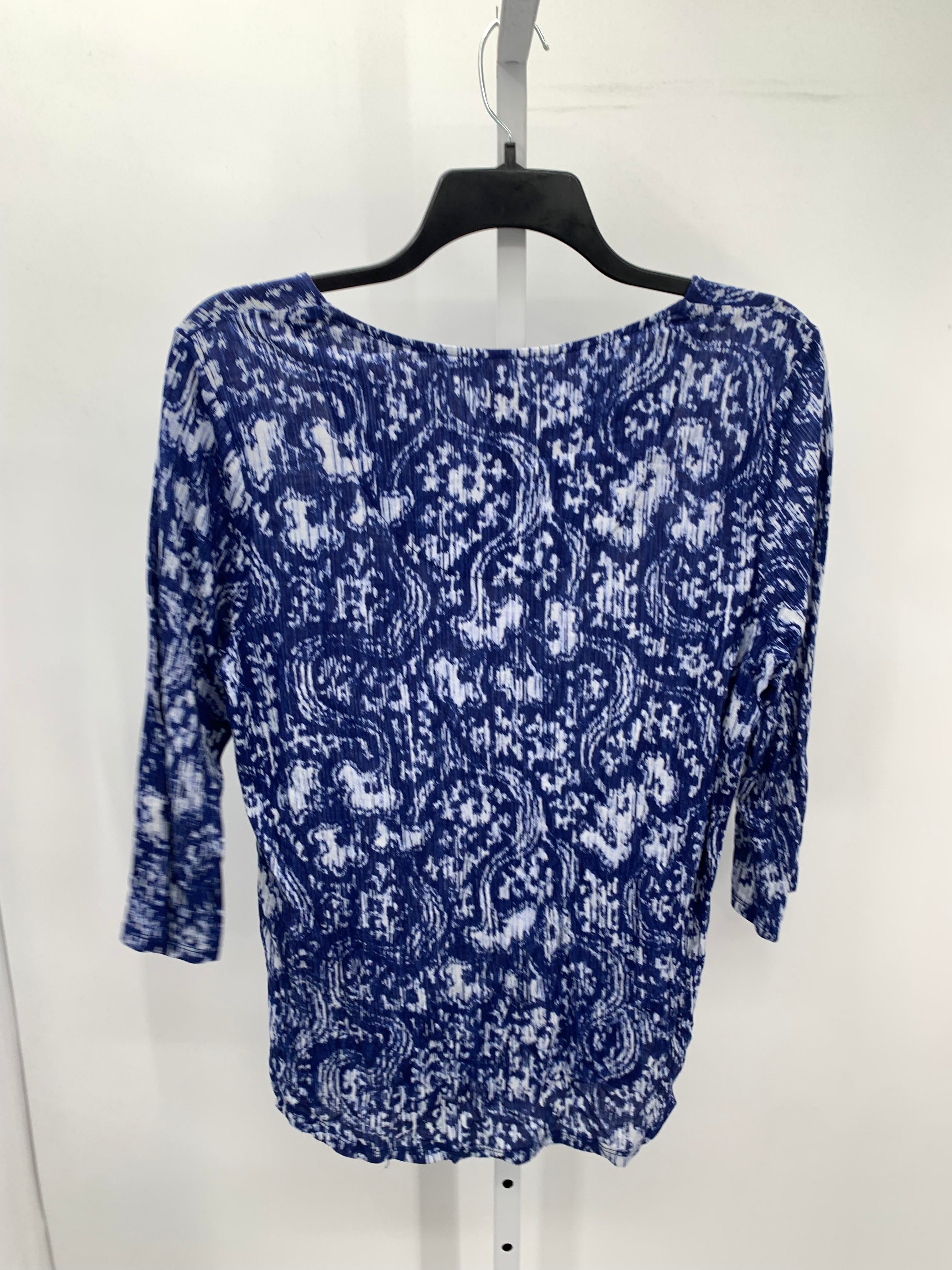 Chico's Size Medium Misses 3/4 Sleeve Shirt