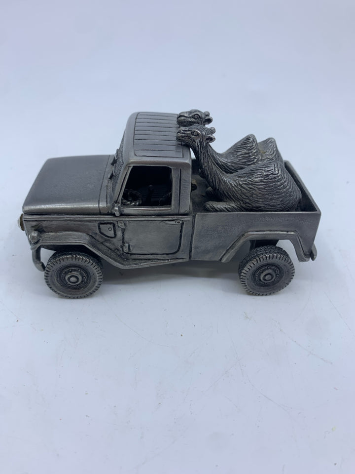 HEAVY METAL MIDDLE EASTERN DECORATIVE TRUCK W JEWELS AND MAGNETIC CAMELS.