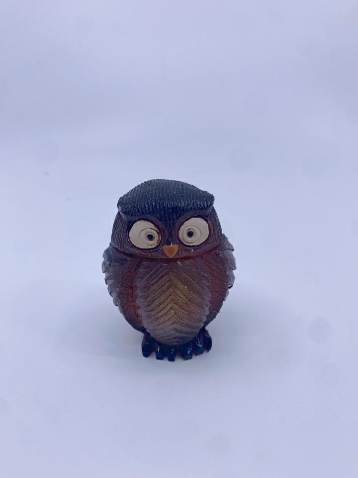 VTG RINCONADA CARVED CLAY BROWN OWL.