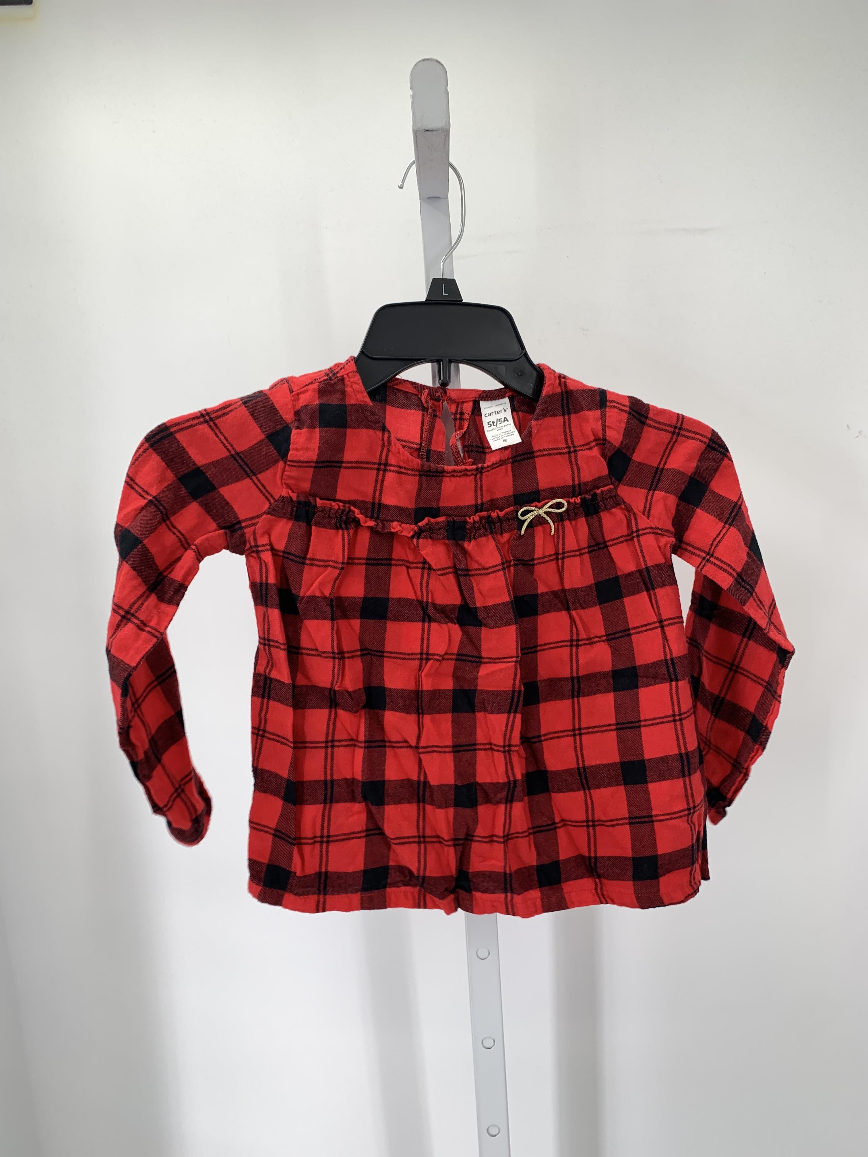 Carters Size 5T Girls Long Sleeve Shirt