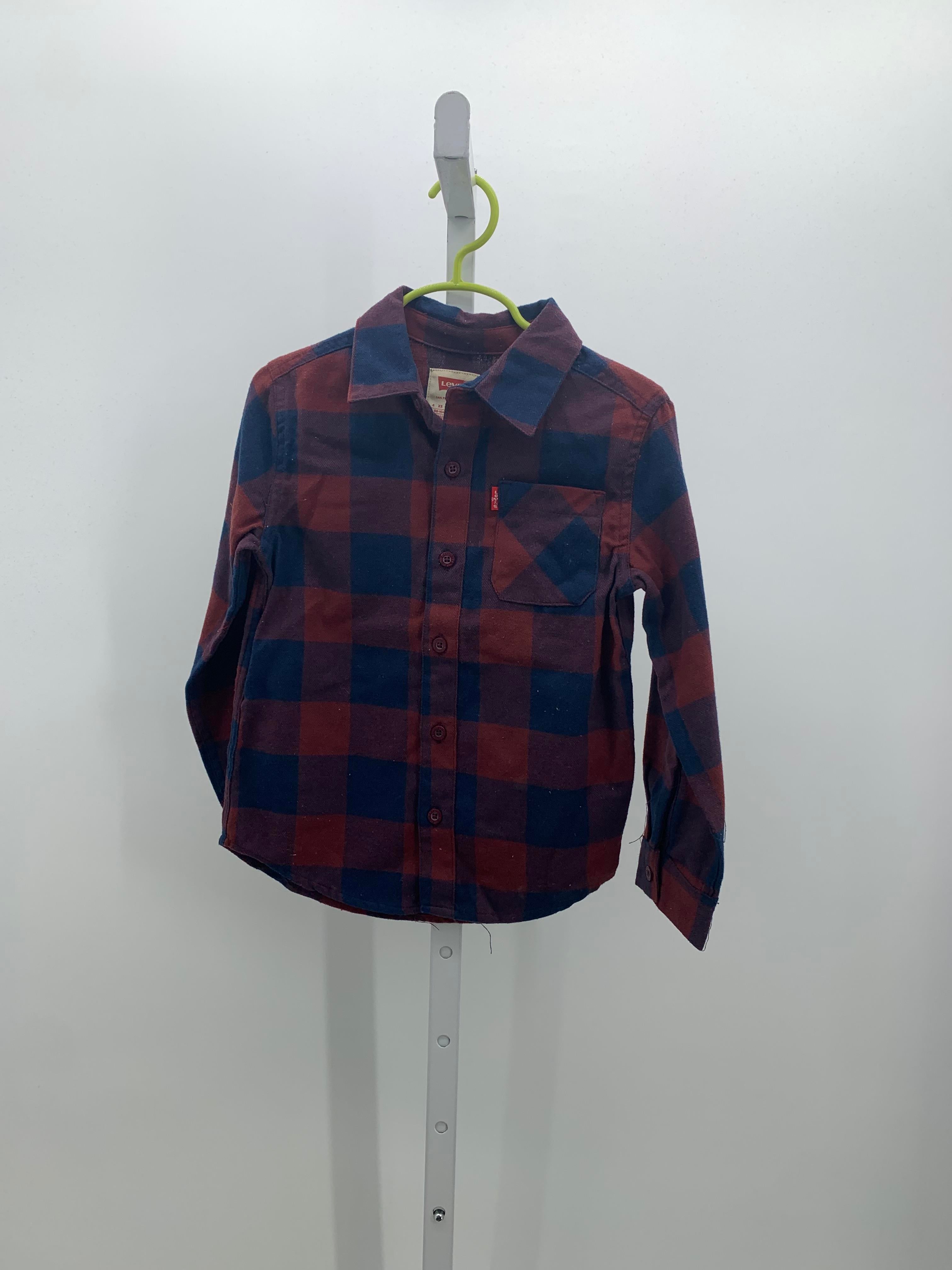 NAVY/ MAROON PLAID BUTTON DOWN