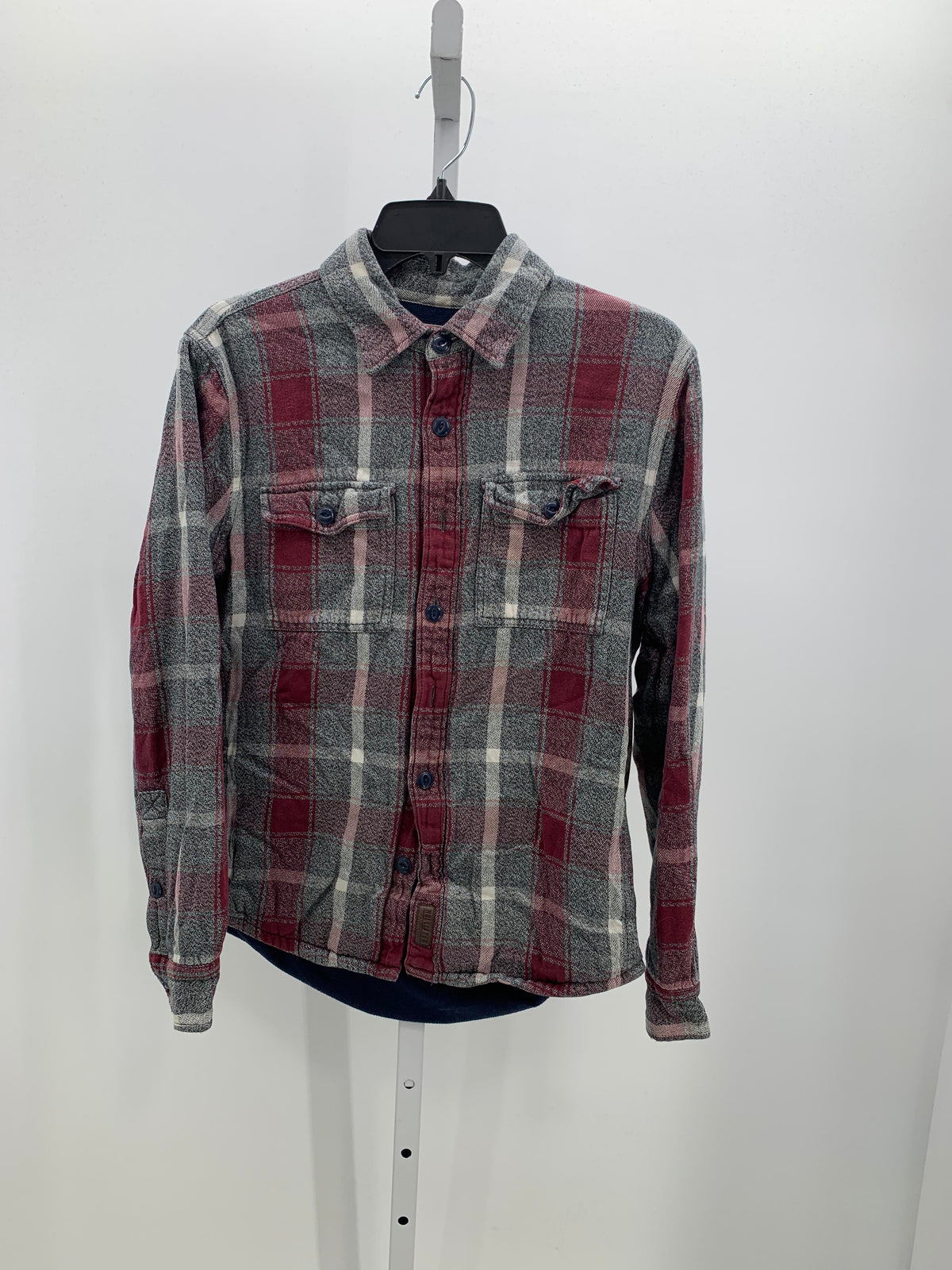 MAROON PLAID SHACKET