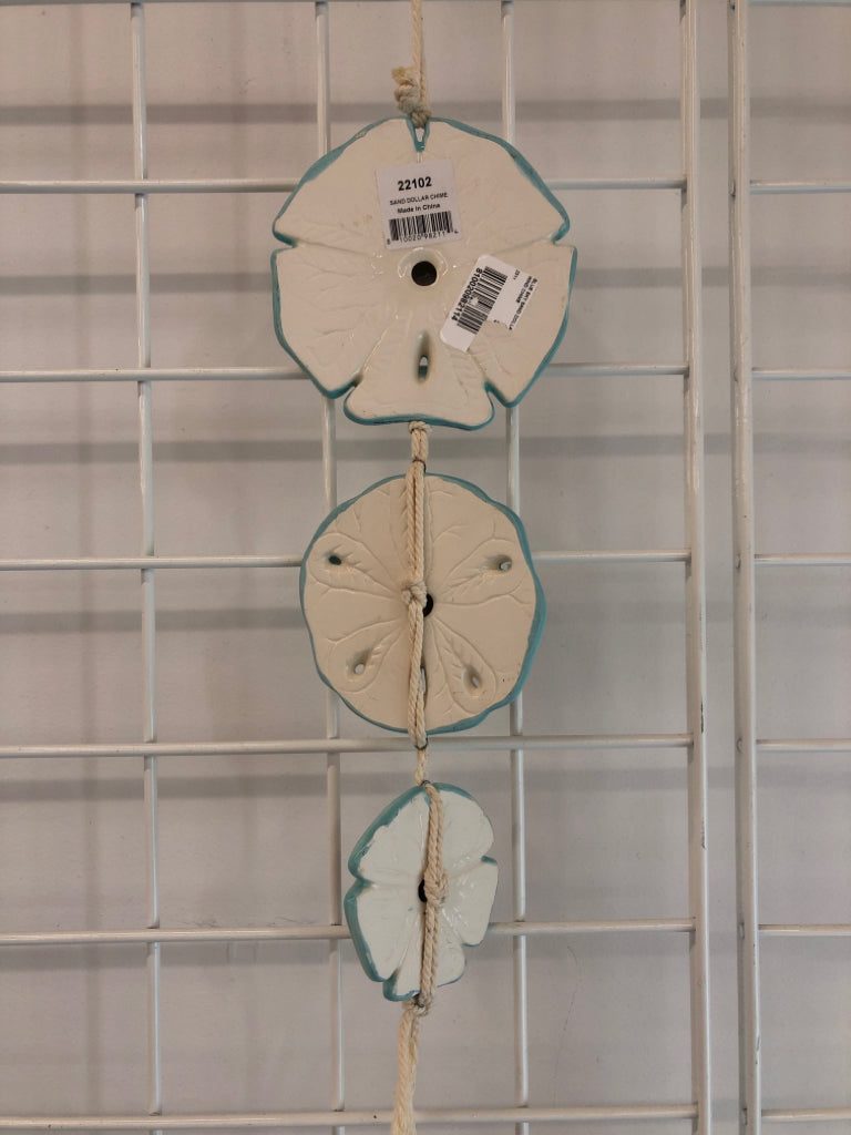 CERAMIC SAND DOLLAR WIND CHIME.