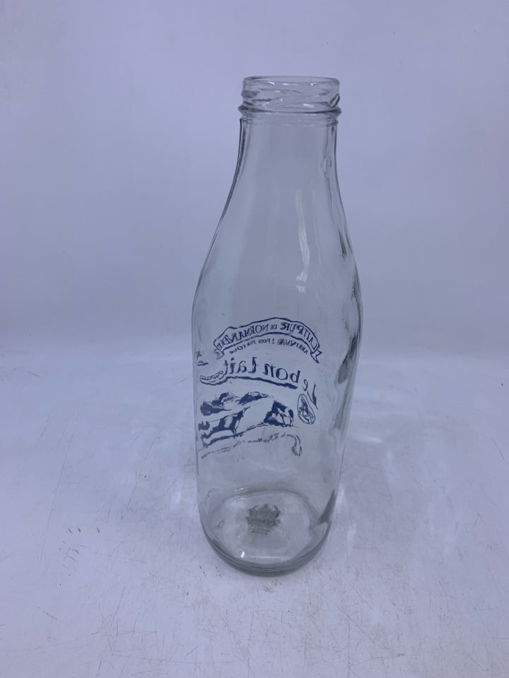 EMPTY LE BON LAIT MILK BOTTLE.