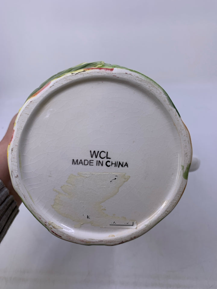 EMBOSSED LEAVES PITCHER.